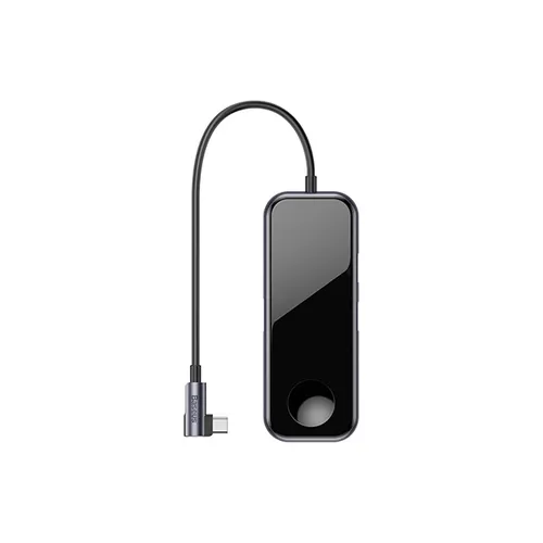 BASEUS Superlative Multifunctional Hub (Type-C To 2 x USB 3.0 + HDMI + Audio + PD + iWatch Wireless Charger) Deep Grey CAHUB-AZ0G