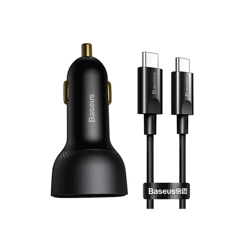 Baseus Superme Digital Display PPS 100W Dual Quick Car Charger with Type-C Cable