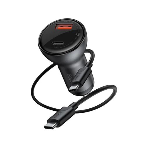 Baseus Superme Digital Display PPS 100W Dual Quick Car Charger with Type-C Cable
