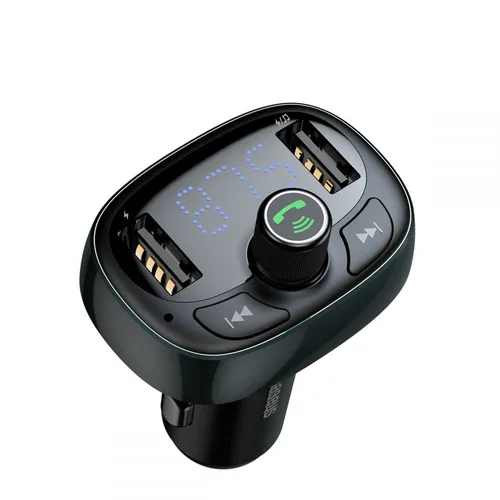 BASEUS T Typed Bluetooth MP3 Charger With Car Holder Black CCALL-TM01
