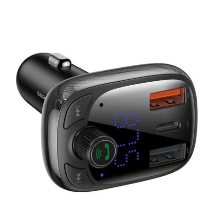 BASEUS T Typed S-13 Wireless MP3 Car Charger (PPS Quick Charger-EU) Black