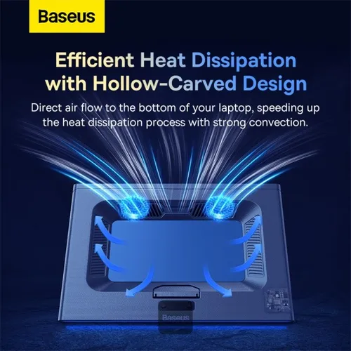 Baseus ThermoCool Heat-Dissipating Laptop Stand (Turbo Fan Version) Grey Hollow Air Duck