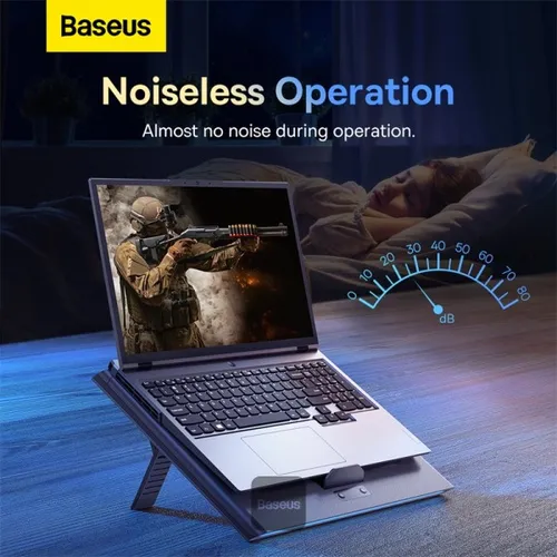Baseus ThermoCool Heat-Dissipating Laptop Stand (Turbo Fan Version) Grey Hollow Air Duck