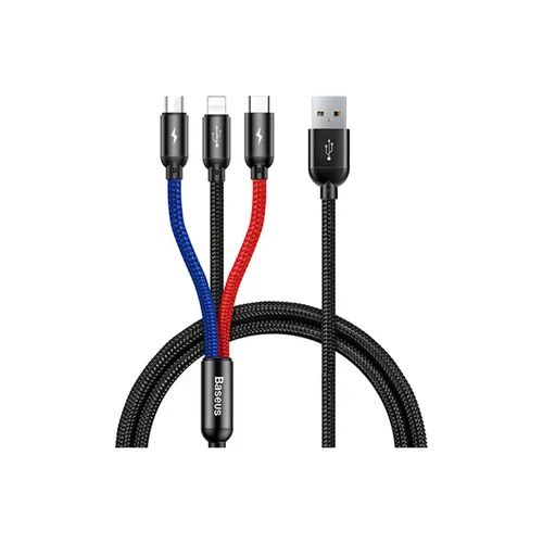Baseus Three Primary Colors 3-in-1 Cable 1.2m - CAMLT-BSY01