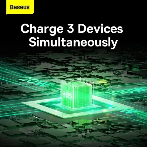 Baseus Traction Series 100W Retractable 3-in-1 Type-C to M+L+C Fast Charging 1.7M Cable Desktop Organizer