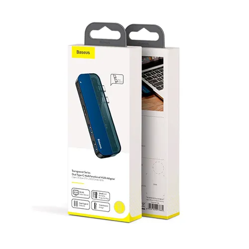 Baseus Transparent Series Dual Port Type-C Multifunctional Hub Adapter