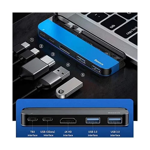 Baseus Transparent Series Dual Port Type-C Multifunctional Hub Adapter