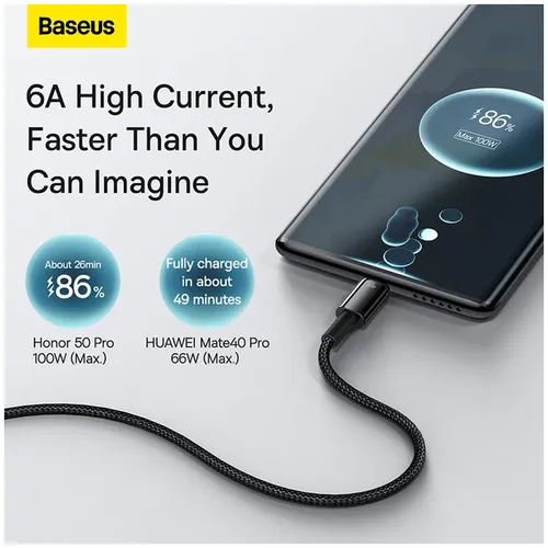 Baseus Tungsten Gold 100W Fast Charging USB to Type-C Cable