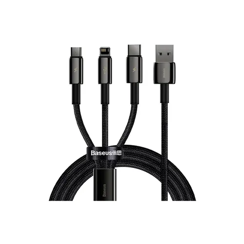 BASEUS Tungsten Gold 3 In 1 Cable 3.5A 1.5M CAMLTWJ-01
