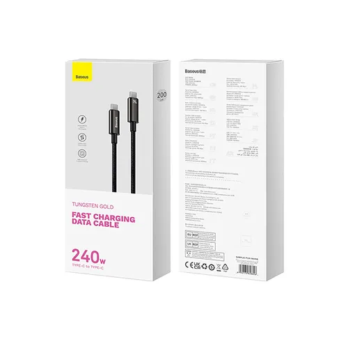 Baseus Tungsten Gold Series 240W Type-C to Type-C Cable