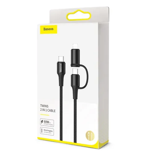BASEUS Twins 2 In 1 Cable 60W PD CATLYW-01