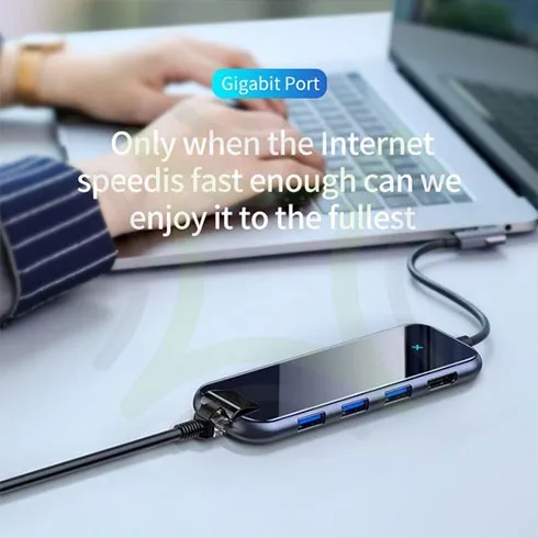 Baseus UCN 3275 Mirror Series USB Type-C to USB 3.0*3+HDMI+RJ45+PD HUB