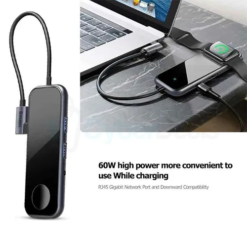 Baseus UCN3272 Type-C USB 3.0 Audio PD Watch Wireless Charger Dock Hub