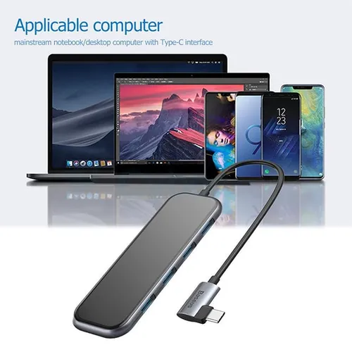 Baseus UCN3274 USB Type-C 4 USB 3.0 PD Charging Adapter Hub