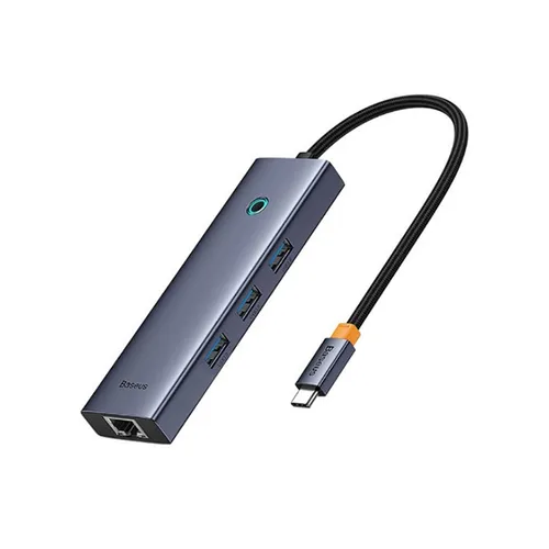 Baseus Ultra Joy Series 4 Port USB 3.0 x 3 + RJ45 x 1 USB-C Hub Adapter