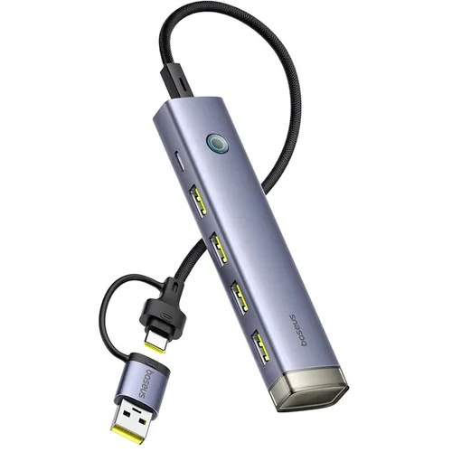 Baseus UltraJoy AIR Series 4-Port USB-A & Type-C 2 in 1 to USB 10Gbps 3.1*4+Type-C 5V Hub Adapter