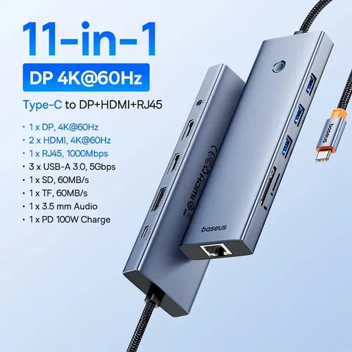 Baseus UltraJoy Series 11‑Port Hub Docking Station