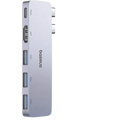 Baseus UltraJoy Series 5-Port Dual Type-C to Type-C 40Gbps*1+HDMI 4K@30Hz*1+USB3.0*3 Hub Adapter