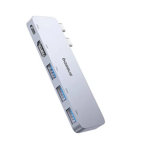 Baseus UltraJoy Series 5-Port Dual Type-C to Type-C 40Gbps*1+HDMI 4K@30Hz*1+USB3.0*3 Hub Adapter