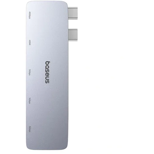 Baseus UltraJoy Series 5-Port Dual Type-C to Type-C 40Gbps*1+HDMI 4K@30Hz*1+USB3.0*3 Hub Adapter