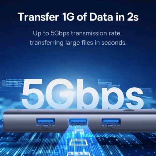 Baseus UltraJoy Series 7 Port Type-C to HDMI 4K@60Hz x 1, VGA x 1, USB 3.0 x 4, PD x 1 USB-C Hub Adapter