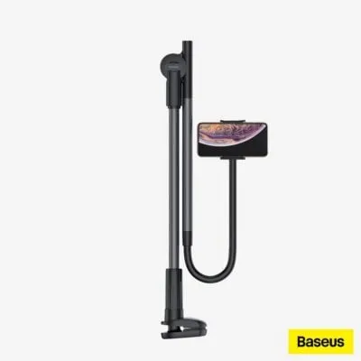 Baseus Unlimited Adjustment Lazy Phone Holder – 360° Rotating Flexible Long Phone Holder with Built-in Cable Clip and Angle