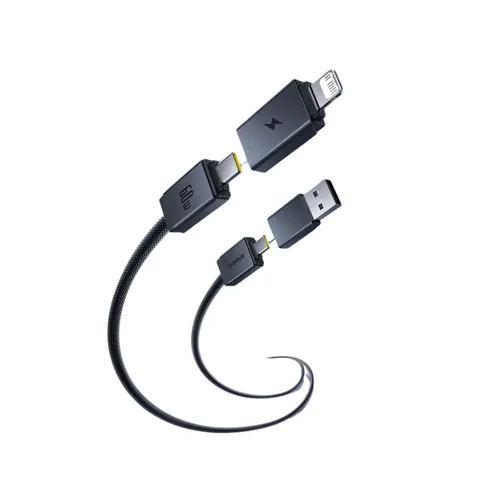 Baseus Versatile 60W USB-C + USB-A to USB-C + Lightning Fast Charging Cable