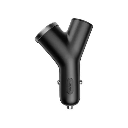 Baseus Y Type Car Charger with 2x USB and Extended Lighter Port 3.4A black CCALL YX01