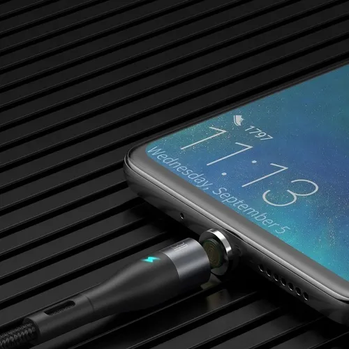 BASEUS Zinc Magnetic Safe Fast Charging Data Cable USB For Micro 2.1A 1M CAMXC-KG1