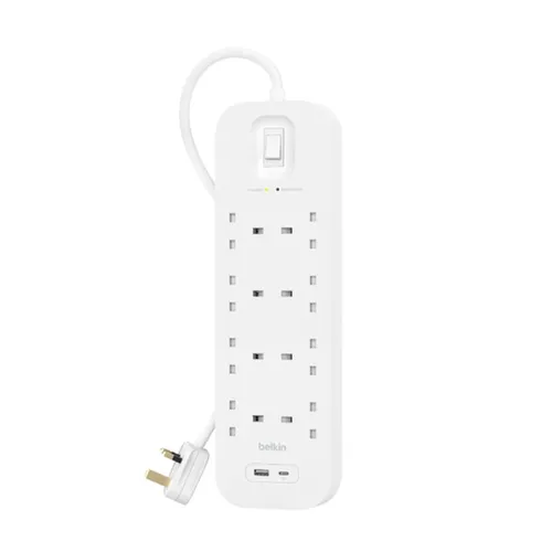 Belkin Surge Protector 8 Outlet with 1 USB-C & 1 USB-A