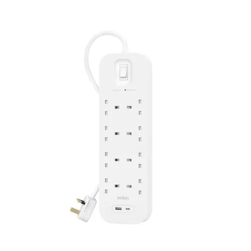 Belkin Surge Protector 8 Socket With Type C & USB-A Ports