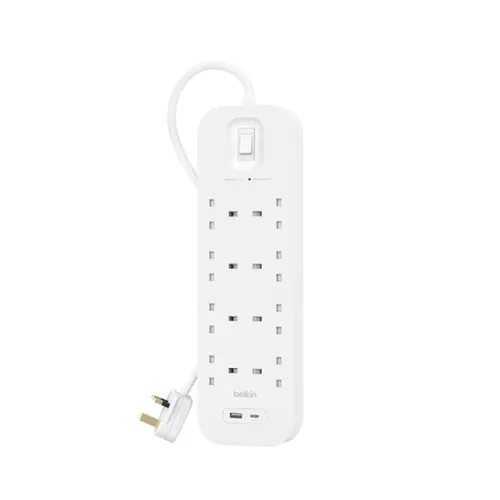 Belkin Surge Protector 8 Socket With Type C & USB-A Ports