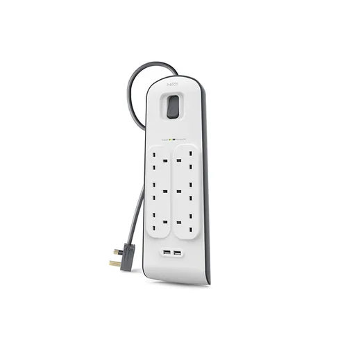 Belkin SurgePlus 2.4 Amp 2 USB + 6-Outlet Surge Protection Strip
