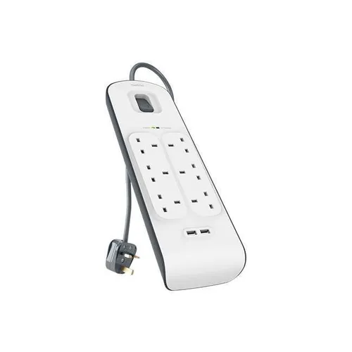 Belkin SurgePlus 2.4 Amp 2 USB + 6-Outlet Surge Protection Strip