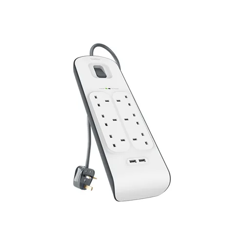 Belkin SurgePlus 2.4 Amp 2 USB + 6-Outlet Surge Protection Strip