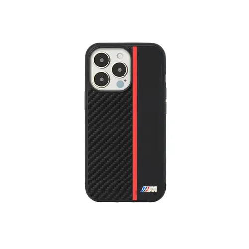 BMW Carbon Fiber Stripe Leather Case for iPhone 12 Pro Max