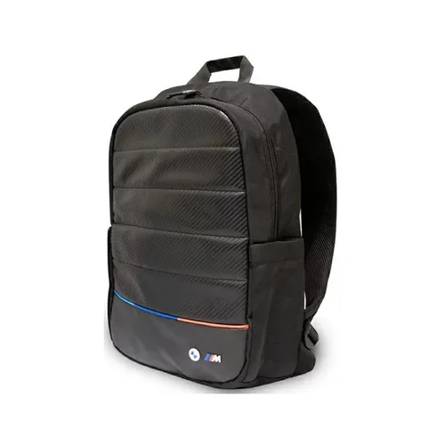 Bmw Laptop Backpack 15" - Nylon Black M Series Carbon Fiber Effect