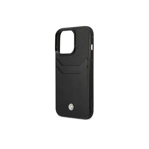 BMW Leather Cardslot Embossed Pattern Case for iPhone 15 Pro Max