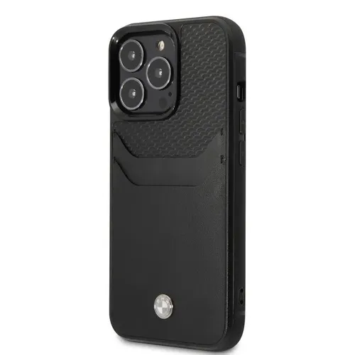 BMW Leather Cardslot Embossed Pattern Case For iPhone 15 Series