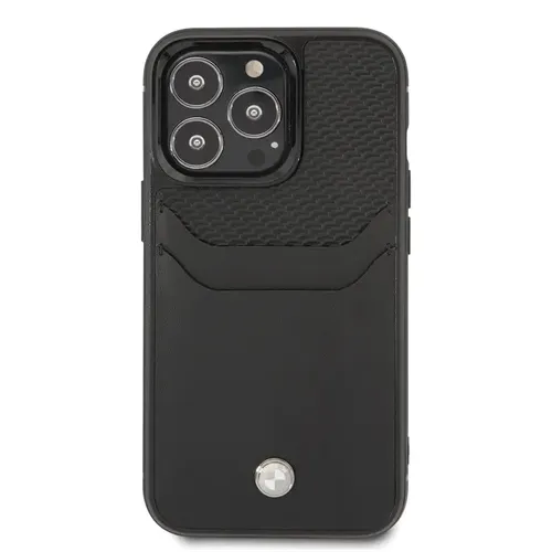 BMW Leather Cardslot Embossed Pattern Case For iPhone 15 Series