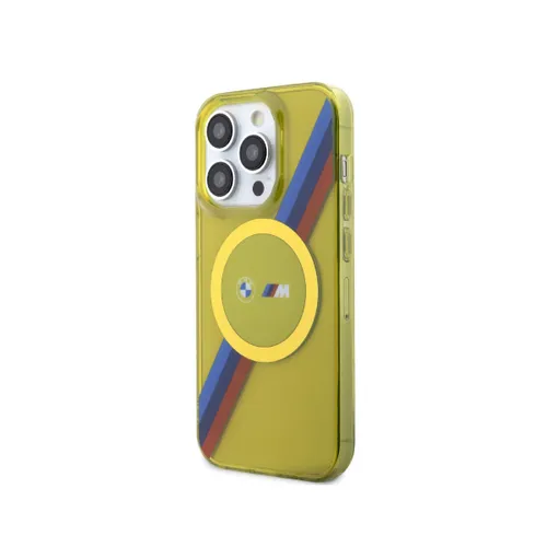 BMW Magsafe Case with M Tricolor Stripes Design for iPhone 15 Pro