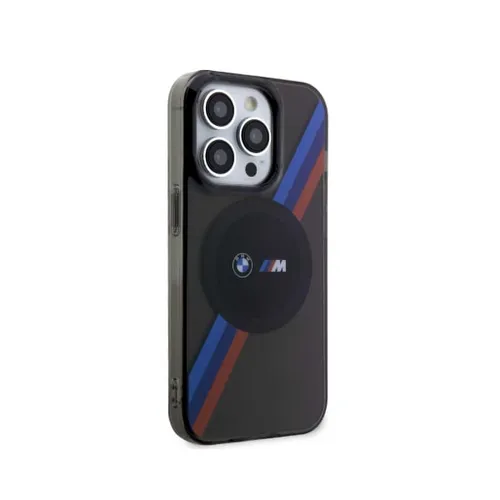 BMW Magsafe Case with M Tricolor Stripes Design for iPhone 15 Pro