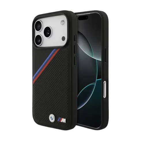 BMW Magsafe Pu Leather Case For iPhone 17 Pro / 17 Pro Max - Black