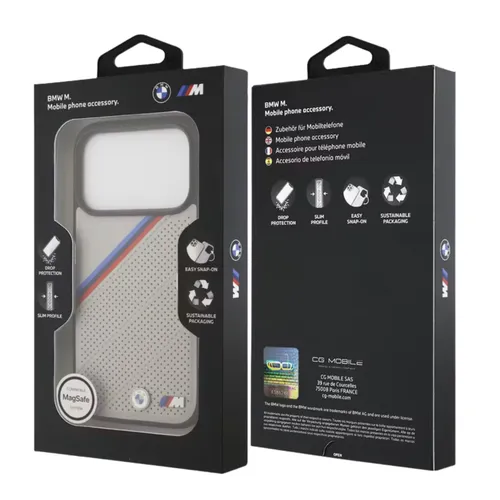BMW Magsafe PU Leather Case For iPhone 17 Pro / 17 Pro Max - Grey