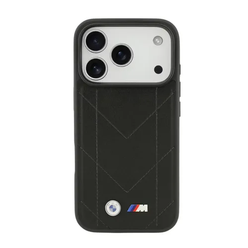 BMW Magsafe PU Quilted Leather Case for iPhone 17 Pro – Black / Blue / Grey / Red