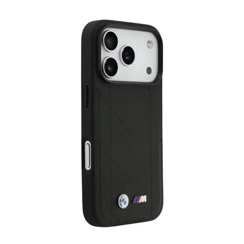 BMW Magsafe PU Quilted Leather Case for iPhone 17 Pro – Black / Blue / Grey / Red
