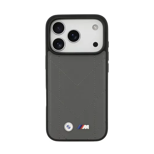 BMW Magsafe PU Quilted Leather Case for iPhone 17 Pro – Black / Blue / Grey / Red