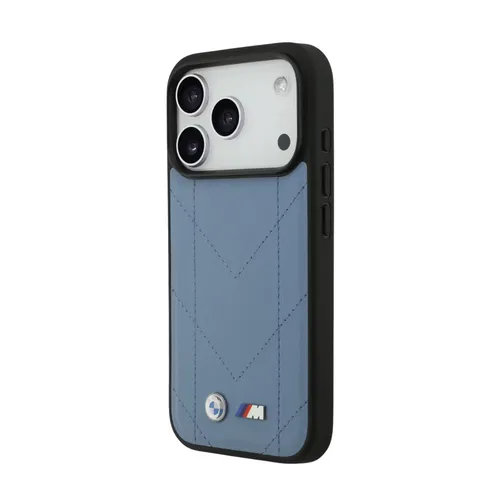 BMW Magsafe PU Quilted Leather Case for iPhone 17 Pro – Black / Blue / Grey / Red