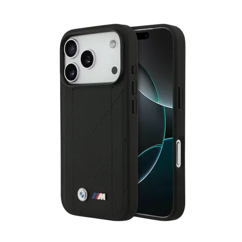 BMW Magsafe PU Quilted Leather Case for iPhone 17 Pro - Black / Blue / Grey / Red