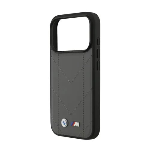 BMW Magsafe PU Quilted Leather Case for iPhone 17 Pro Max – Black / Blue / Grey